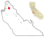 Monterey County California Incorporated and Unincorporated areas Salinas Highlighted